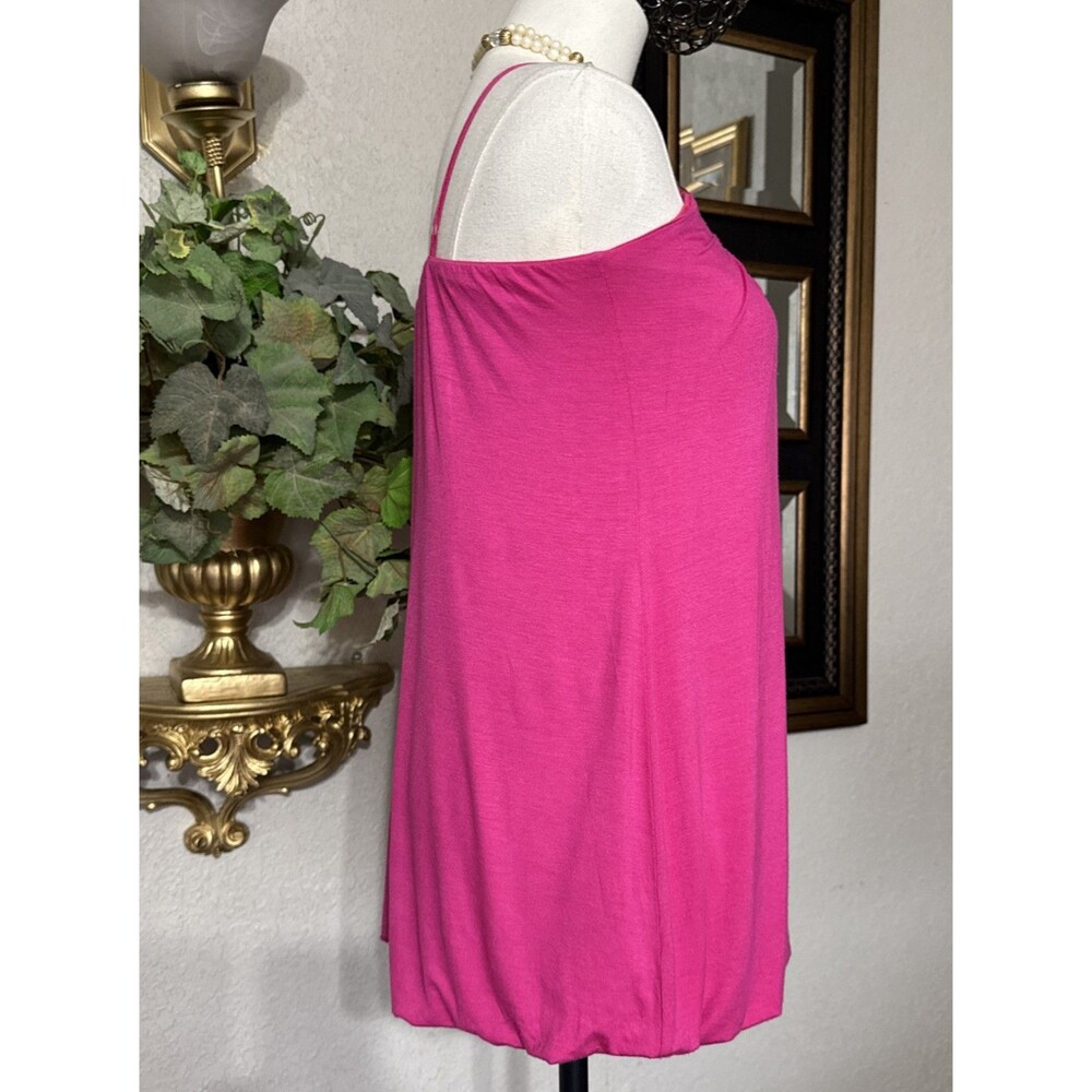 Vintage Y2K Bubblegum Pink Cami Tank Top Women’s Size M Adjustable Strap Formal - Picture 6 of 11